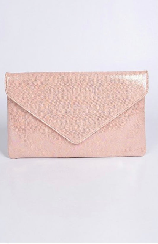 Pink Envelope Clutch Purse